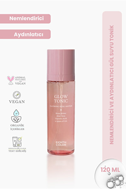 EIGHTH COLOR Glow Tonic Nemlendirici ve Arındırıcı Gül Suyu Tonik