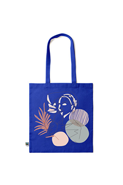 Intelli ® Eco-friendly Cotton shopping bag with long handles, Woman Lineart A...
