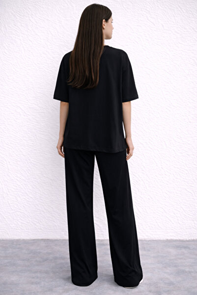 ZAVIXO -ΓΥΝΑΙΚΕΙΟ Γυναικείο Σετ Oversize Minimal 2 τεμαχίων, 100% Βαμβάκι, Απ...