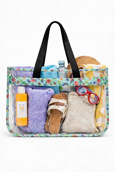 Maykis Aura Διάφανη Τσάντα Παραλίας – Μεγάλου Μεγέθους, Αδιάβροχη, Μεγάλου Όγ...