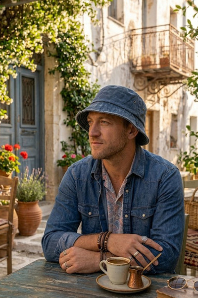 Ritagarcia Unisex Vintage Καπέλο από καμβά - Ρετρό Καπέλο Ψαρά με ξεβαμμένο v...