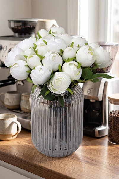 Yapay Çiçek Deposu Τεχνητό Λουλούδι 10 τεμαχίων Μπουκέτο Τριαντάφυλλο Παιώνια...