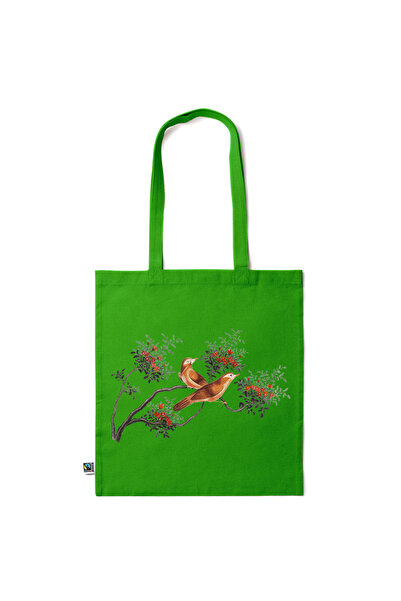 Intelli ®   Οικολογική βαμβακερή τσάντα αγορών με μακριά χερούλια, Πουλιά σε ...