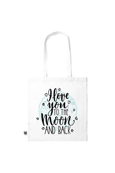 Intelli ® Eco-friendly Cotton shopping bag with long handles, I Love You, 38×...