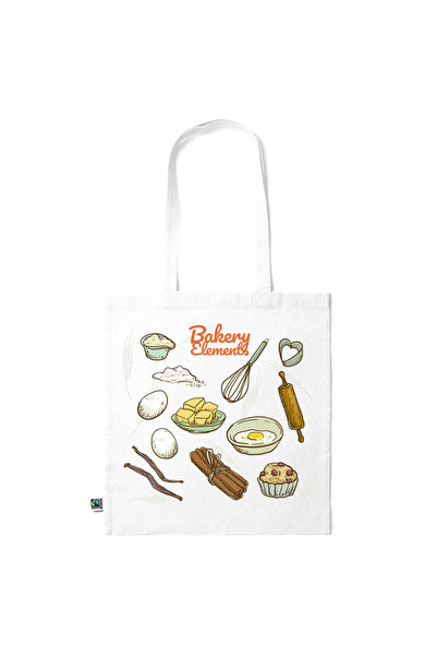 Intelli ®   Οικολογική βαμβακερή τσάντα αγορών με μακριά χερούλια, Αρτοποιείο...