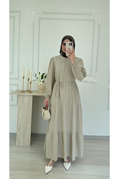 salisburys Γυναικείο φόρεμα με κουμπιά και λεπτομέρειες από μουσελίνα της Mol...