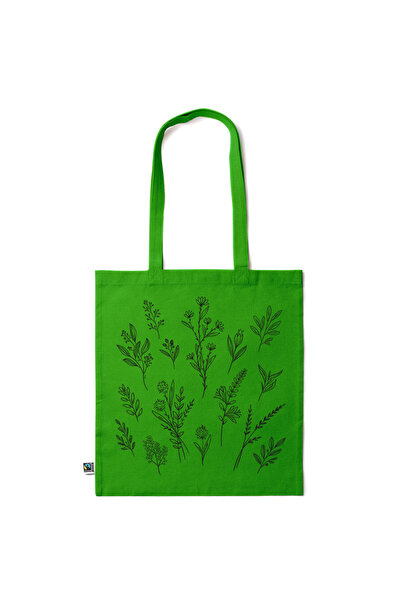 Intelli ®   Οικολογική βαμβακερή τσάντα αγορών με μακριά χερούλια, Μαύρα Λουλ...