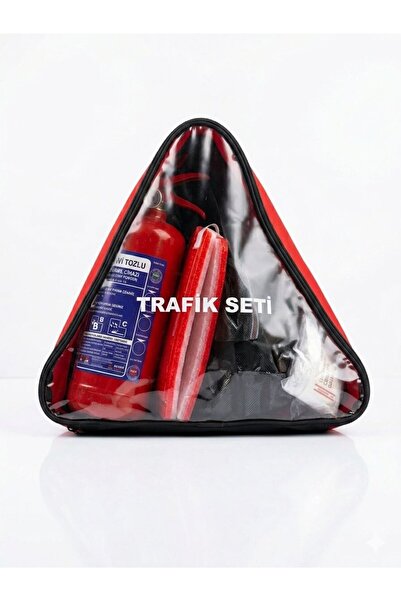 kayatexonline Araç Trafik Seti - Yangın Tüplü, İlk Yardım Çantalı, Üçgen Refl...