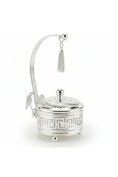 AKDC Imperial Silver & Glass Sugar Pot 17cm