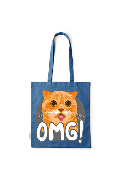 Intelli ® Sacosa bumbac -friendly pentru cumparaturi cu manere lungi, Cat - O...