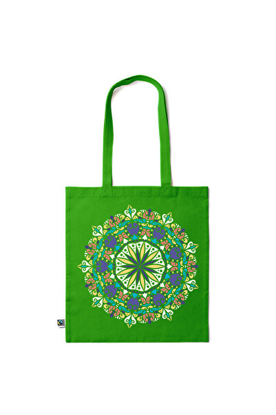 Intelli ® Sacosa bumbac -friendly pentru cumparaturi cu manere lungi, Mandala...