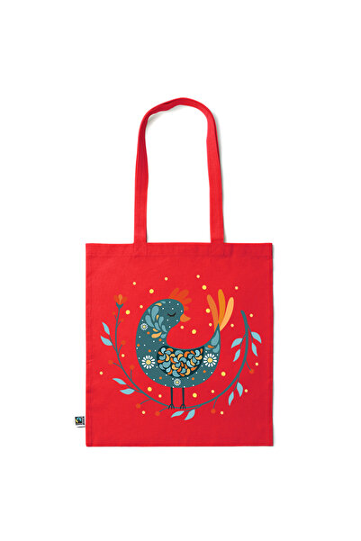 Intelli ® Eco-friendly Cotton shopping bag with long handles, Traditional Bir...