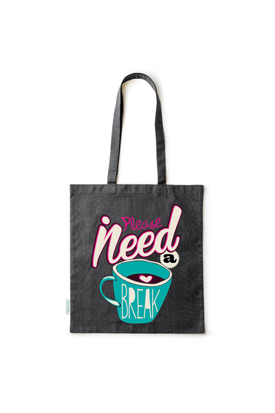 Intelli ® Sacosa bumbac -friendly pentru cumparaturi cu manere lungi, Coffee ...