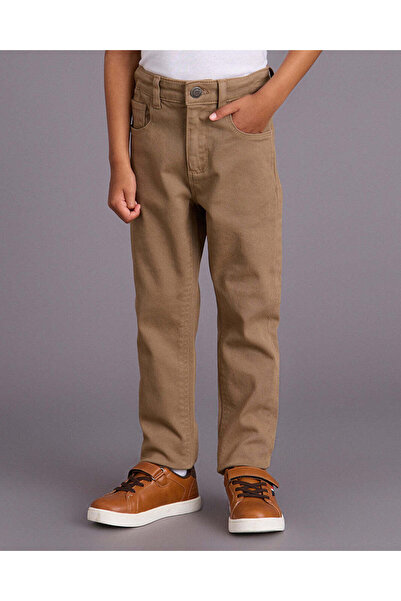 REDTAG Boys Brown 5 Pocket Denim Pants