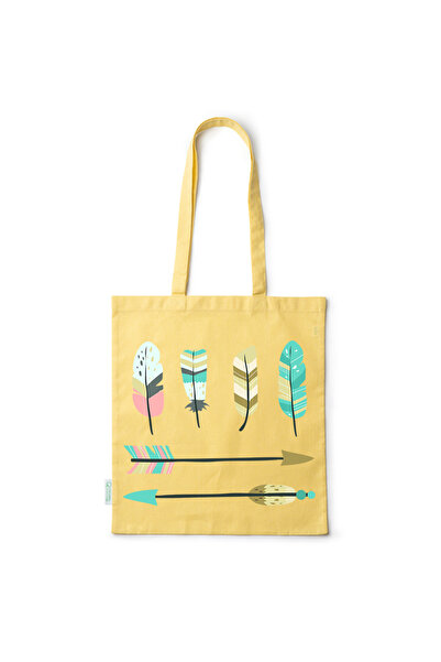 Intelli ® Eco-friendly Cotton shopping bag with long handles, Arrows - Feathe...