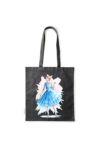 Intelli ® Eco-friendly Cotton shopping bag with long handles, Elegant Woman, ...
