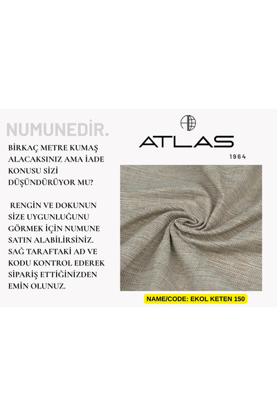 Atlas Kumaş Ekol Keten Serisi Kumaş Numunesi