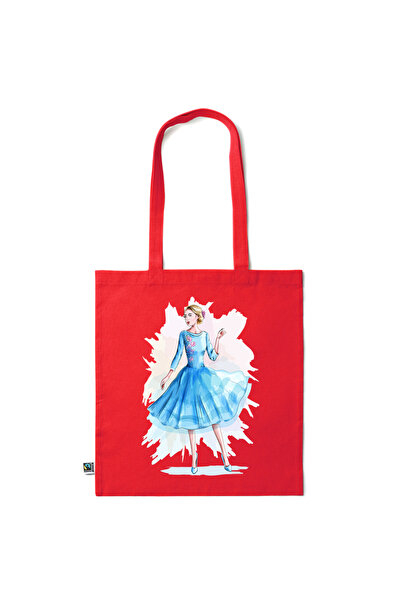 Intelli ® Eco-friendly Cotton shopping bag with long handles, Elegant Woman, ...