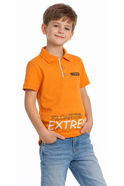 İrem Çocuk Giyim تي شيرت للأولاد ذو تصميم مطبوع بنمط Extreme Summer، ذو أزرار...
