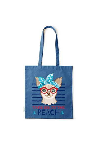 Intelli ® Sacosa bumbac -friendly pentru cumparaturi cu manere lungi, Beach, ...