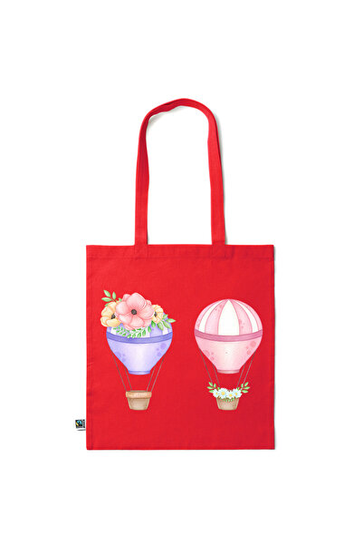 Intelli ® Eco-friendly Cotton shopping bag with long handles, Air Balloon, 38...