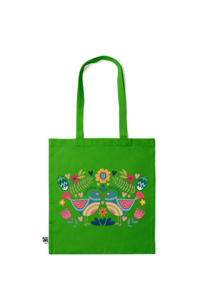 Intelli ®   Οικολογική βαμβακερή τσάντα αγορών με μακριά χερούλια, Ερωτευμένα...