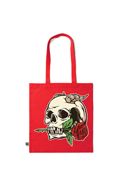 Intelli ®   Οικολογική βαμβακερή τσάντα αγορών με μακριά χερούλια, Σχέδιο Κρα...