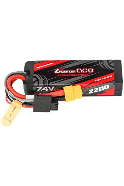 GENS ACE G-Tech 2200mAh 7.4V 2S1P 60C GRP-76 Pachet de baterii Lipo cu carcas...