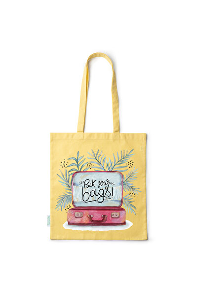 Intelli ® Eco-friendly Cotton shopping bag with long handles, Pack Your Bags,...