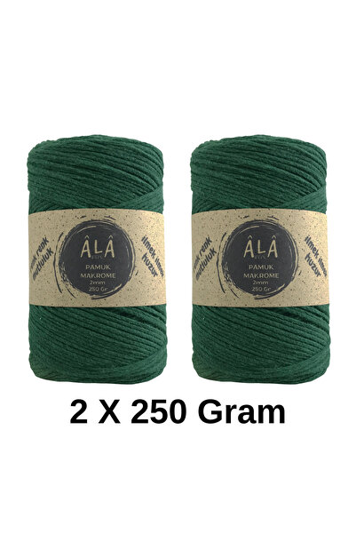aladepo 2 Adet Koton Pamuk Makrome İpi 2mm Zincir Makrome Çanta İpi 250 Gram ...