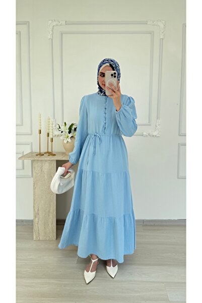 salisburys Γυναικείο φόρεμα με κουμπιά και λεπτομέρειες από μουσελίνα της Mol...