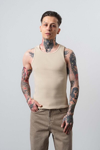 Respire Men's Tank Top Athlete Beige