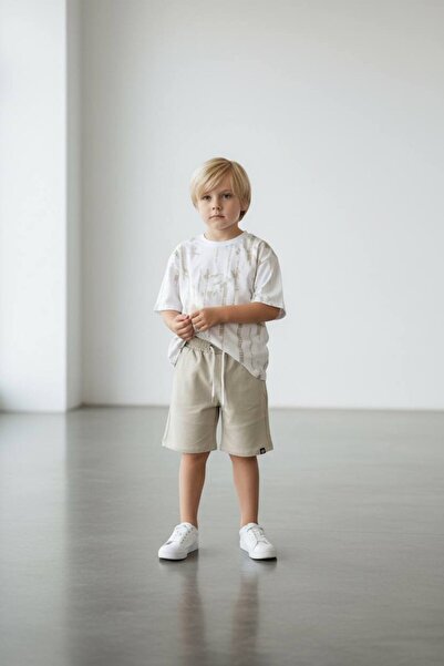 CHİCKİDSWEAR Σετ μπλουζάκι και σορτς με σχέδια για αγόρια, υπερμεγέθη, καλοκα...