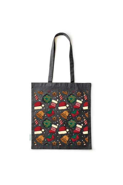 Intelli ®   Οικολογική βαμβακερή τσάντα αγορών με μακριά χερούλια, Χειμερινά ...