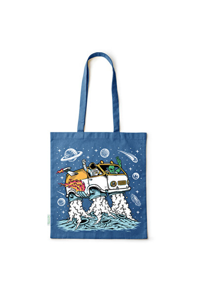 Intelli ® Eco-friendly Cotton shopping bag with long handles, Traveling Astro...