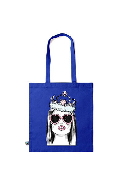 Intelli ®   Οικολογική βαμβακερή τσάντα αγορών με μακριά χερούλια, Πριγκίπισσ...