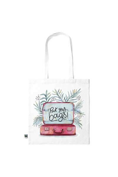 Intelli ® Eco-friendly Cotton shopping bag with long handles, Pack Your Bags,...