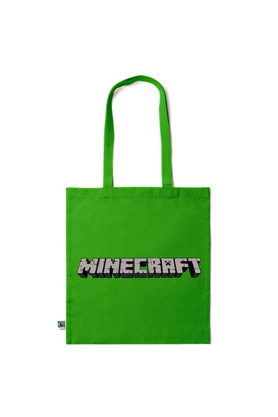 Intelli ® Eco-friendly Cotton shopping bag with long handles, Minecraft, 38×42cm