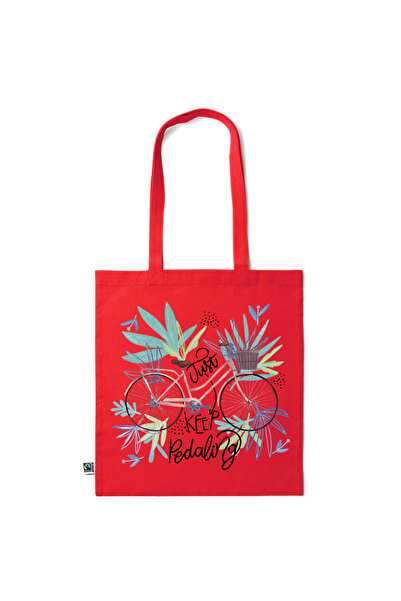 Intelli ®   Οικολογική βαμβακερή τσάντα αγορών με μακριά χερούλια, Απλά συνεχ...