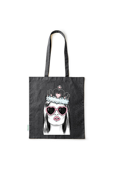 Intelli ® Eco-friendly Cotton shopping bag with long handles, Princess, 38×42cm