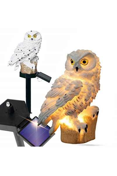 zola Ηλιακό φωτιστικό κήπου LED σε σχήμα κουκουβάγιας, 41 εκ., με αισθητήρα σ...