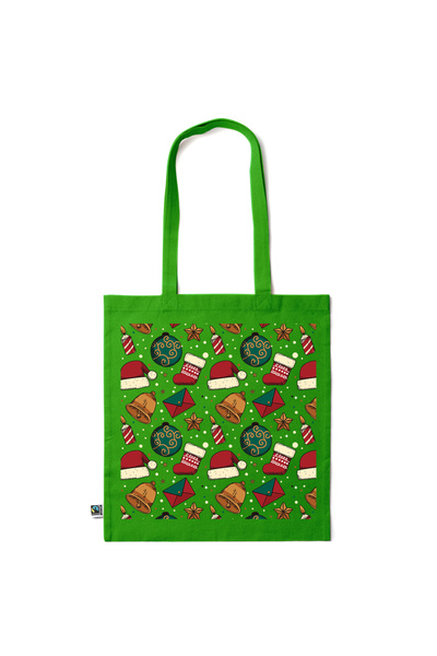 Intelli ®   Οικολογική βαμβακερή τσάντα αγορών με μακριά χερούλια, Χειμερινά ...