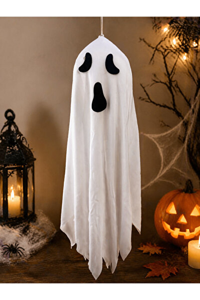 PARTİPORT Halloween LED Işıklı Hayalet Süs 47 cm Asma Dekor Cadılar Bayramı H...