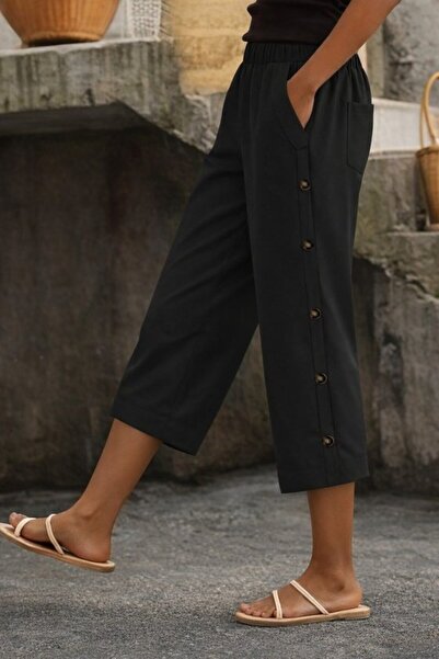 DRESSIFY WOMEN’S FASHION Γυναικείο παντελόνι μίντι με ψηλή μέση, ελαστικό και...