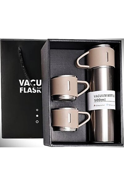 DIGIMAT STORE DIGIMAT ®   Σετ θερμός με 3 κούπες, καφέ