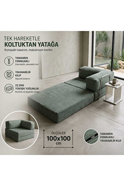 Model Concept Modern Modüler Tekli Koltuk Minimal Tasarım Yumuşak Kumaş Salon...