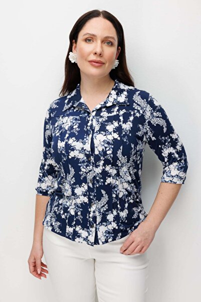 ON Half Sleeve Patterned Blouse