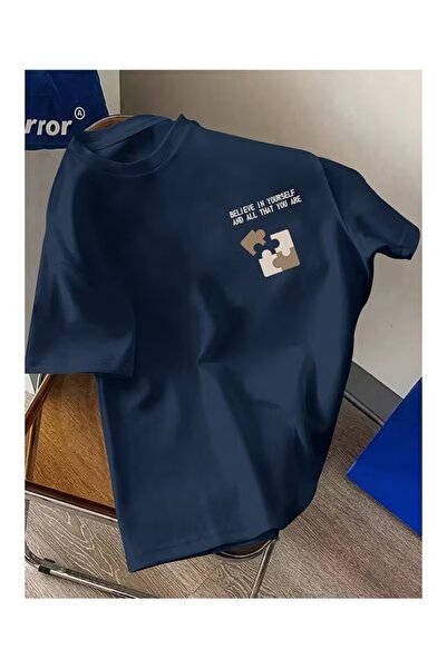 ZİYMO Puzzle Printed Oversize T-Shirt