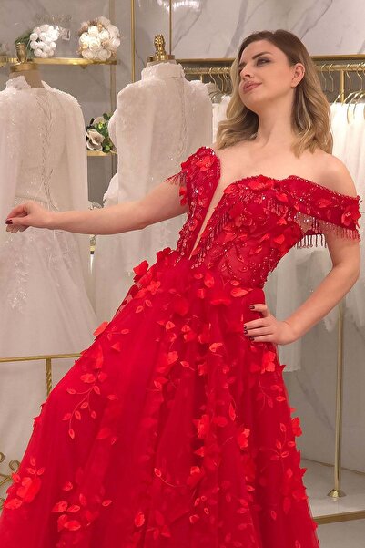 Yonca Moda Evi Kırmızı Nişanlık 8502