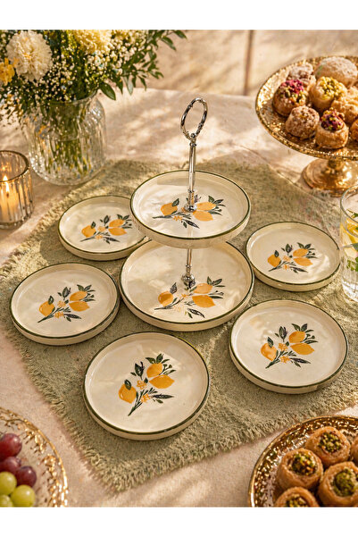 Home 9 parça Limon Desen ikram seti